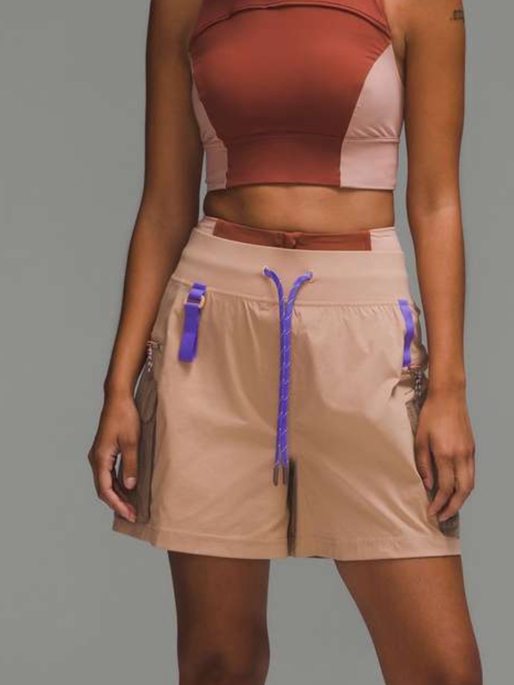 Lululemon high rise hiking shorts pink size 8 NWOT